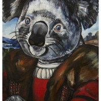 Gentil Koala, olio su tela, 100 x 60 cm