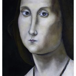 La Muta, d'apres Raffaello, olio su tela, 60 x 30 cm