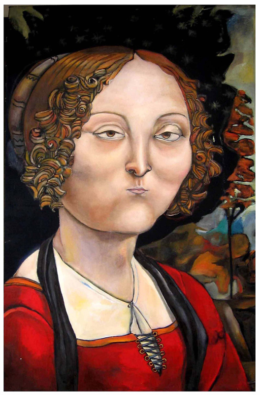 Ritratto di Beatrice Cenci, olio su tela, 110 x 70 cm