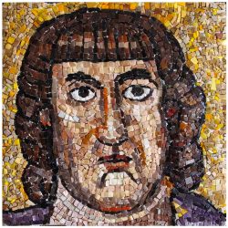 Autoritratto alla maniera bizantina, mosaico, 60 x 60 cm. 2013