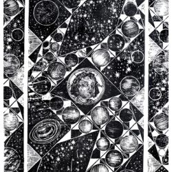 La Costellazione di Artemisia, linografia, 90 x 60 cm. 2012