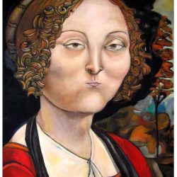 Ritratto di Beatrice Cenci, d'apres Leonardo, olio su tela, 110 x 70 cm, 2011
