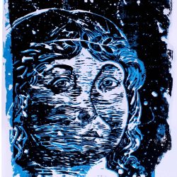 Cupido Blu, serigrafia a due colori, 50 x 35 cm. 2018